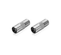 conecto Aerial Adapter F Female to IEC Coax Male Adapter for Connecting IEC Connectors to Satellite Connectors Set of 2