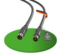 conecto TV Cable, Aerial Cable, Coaxial Cable, ICE Male to ICE Female, Double Shielded, 1.50 m, Black