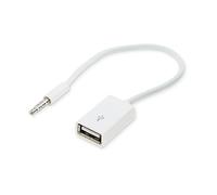 conecto CC20001 Aux-In Cable 3.5mm Jack Male to USB 2.0 Female Type A 10cm White