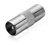 conecto F Female to IEC Coax Connector Aerial Adapter Between F and IEC Connector for Satellite Cable and DVB-T