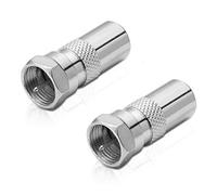 Conecto F Male to IEC Coax Male Aerial Adapter for Satellite Cable and DVB-T (Pack of 2)