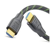 conecto HDMI 2.1 Cable, 8K UltraHD, HDMI Cable 8K 60 Hz / 4K 120 Hz, 48 GB/s Data Transfer, Black/Green, 2.00 m