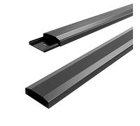 conecto Plastic Cable Duct for Gluing or Screwing Including 3M Adhesive Tape, 50 cm, Black