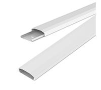 conecto Plastic Cable Duct for Gluing or Screwing Including 3M Adhesive Tape, 50 cm, White