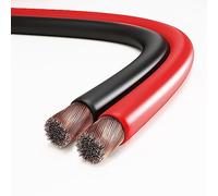 conecto Speaker Cable CCA 2 x 4.00 mm², 50.0 m, Audio Cable with Polarity Marking for HiFi Speaker Boxes Subwoofer, Red/Black