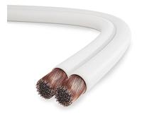 conecto Speaker Cable, CCA Speaker Cable, 2 x 0.75 mm², Colour: White, 50 m