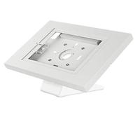 conecto Counter Mount for Tablet, with Lockable Steel Housing for Tab A 10.1 (2019)/Tab A7/S6 Lite 10.4/10.5"/11 and iPad 5/6/7/8/9/ iPad Air 9.7"/10.5"/10.9"/ iPad Air 9.7"/10.5"/11, White