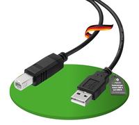 conecto USB 2.0 Cable/Printer Cable, USB A Male to USB B Male, 480 Mbit/s, Black, 1.80 m