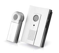 conecto Wireless Doorbell Set, Push Button and Doorbell, 100 m Range, 16 Ringtones, Wireless, Battery-Operated, Silver