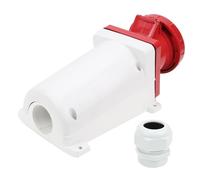 Conector de alimentación industrial 3P+E 125A Resistente IP67 Enchufe de 4 pines con anillo de bloqueo para construcción Uso marino en exteriores Material de latón PA66