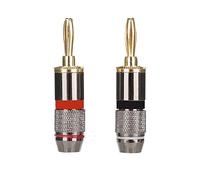 Conector de cable de altavoz de audio con conector de cabeza de plátano de cobre puro chapado en oro de 24 quilates Calidad de sonido duradera de alto rendimiento para de cine en