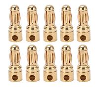 Conectores tipo banana 10 piezas Tecnología CNC de alta precisión Rendimiento de transmisión estable para pruebas electrónicas Cobre puro Chapado en oro Conector DIY 3,5 mm
