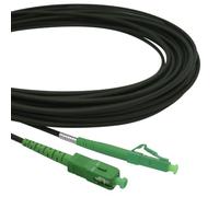 Conectra® - Fibre Optic Cable Armoured OS2 LC/APC to SC/APC Black Ideal for Home Networks Suitable for Deutsche Telekom, Vodafone, 1&1, German Fibre Optic and Many More (Length 30 Metres)