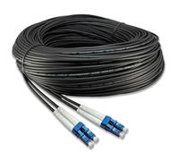 Conectra - Fibre Optic Cable Armoured OS2 LC/UPC to LC/UPC Duplex Black for Indoor and Outdoor Use (Length 25 Metres)