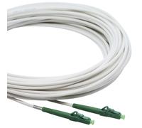 Conectra® - Fibre Optic Patch Cable Armoured | OS2 | 9/125µm Singlemode | Simplex | LC/APC to LC/APC | White | Ideal for FTTH Home Networks | Fibre Optic Cable LC/LC (Length 20 m)