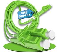 Conectra® - Fibre Optic Patch Cable | OM5 | Duplex | LC/UPC to LC/UPC | Colour Green | Ideal for FTTH Home Networks | Fibre Optic Fibre Optic Cable (Length 2 Metres)