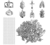 CONEHOY 200 Pcs Bible Theme Charms Pendants Sunday Craft Belt Helmet Armor Charms Bulk Full Armor Alloy Pendant for DIY Jewelry Necklace Bracelet Making
