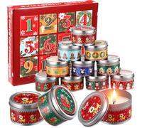 Conelist 12 Pcs 12 Days of Christmas Scented Candles Christmas Advent Calendar Candle 2025 2.5 oz Christmas Soy Wax Candles Gifts Christmas Birthday Gift for Women Holiday Decoration