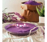 Conelist 2.2 lb Lavender Scented Pearled Candle Sand Wax Set Customized Powder Making Candles Refill Kit Palm Wax All Natural Non Toxic with 20 Wicks for Christmas Gifts DIY(Purple)