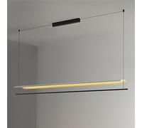 CONERY 3000-6500K Hanging Lamp Black Long Droplight Modern Home Decor LED Suspension Lighting Fixtures Iron LED Chandelier Dimmable Pendant Lighting Apply To High Ceiling Living Room Bedroom Restauran