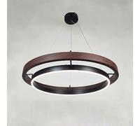 CONERY Brown Ring Chandelier Modern LED Pendant Light Iron Indoor Lighting Minimalist Hanging Lamp Suspension Lighting Creative Lighting Decoration Apply To High Ceiling Living Room Restaurant