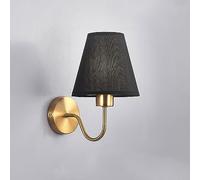 CONERY Rustproof Iron Wall Sconce Soft Light Wall Light Single-head Eye-care Wall Lamp Vintage Industrial Wall Mounted Lights With Flared Fabric Shade For Dining Room Bedrooms Wall Mount Reading Light