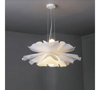 CONERY White Flower Chandelier Dimmable Modern LED Hanging Lamp Acrylic Pendant Light Minimalist Indoor Lighting 3000-6000K Nordic Home Decor Apply to High Ceiling Living Room Bedroom Restaurant