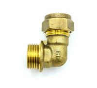 Conex 15mm X G1/2 Male Elbow Adaptor Brass Compression Fittings Straight Connector