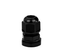Conextlink 5pcs Waterproof IP68 Nylon Firewall Bushing Grommet Cable Gland Joint Adjustable Locknut Protectors for Power Cable (8 Gauge, Black) （19011）