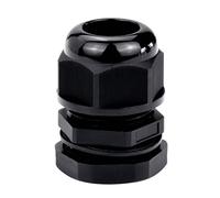 Conextlink 5pcs Waterproof IP68 Nylon Firewall Bushing Grommet Cable Gland Joint Adjustable Locknut Protectors for Power Cable (1/0 Gauge, Black) （19001）