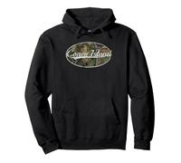 Coney Island Brooklyn NY Camo Vintage Distressed Pullover Hoodie