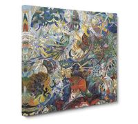 Coney Island by Joseph Stella Classic Painting Canvas Wall Art Print Ready to Hang, Framed Picture for Living Room Bedroom Home Office Décor, 20x20 Inch (50x50 cm)