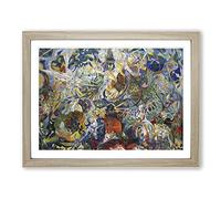 Coney Island By Joseph Stella Classic Painting Framed Print | A2 Oak Framed Wall Art | Ready to Hang | Classic Landscape Picture | Living Room Bedroom Lounge Office