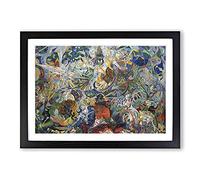 Coney Island by Joseph Stella Framed Print | A2 Black Framed Wall Art | Ready to Hang | Modern Landscape Picture | Living Room Bedroom Lounge Office