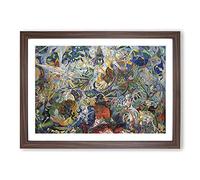 Coney Island by Joseph Stella Framed Print | A2 Walnut Framed Wall Art | Ready to Hang | Modern Landscape Picture | Living Room Bedroom Lounge Office