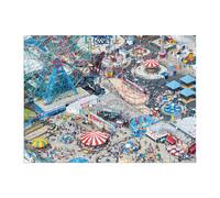 Galison Gray Malin Coney Island - 1000 Piece Puzzle with Eye Catching Aerial Photography of Iconic NYC Beach From A La Plage Artwork