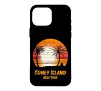 Coney Island New York City Vintage Sunset Retro Summer Vacay Case for iPhone 16 Pro Max