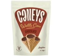 Coneys Chocolate Waffle Cone Chocolate 63g (ONE BAG) Bite-Sized Chocolate Filled Mini Waffle Cone Sweet Crunchy Snacks for Snacking, Sharing & Desserts