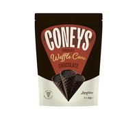 Coneys Waffle Cones - Bite-Sized Chocolate Filled Mini Waffle Cones - Sweet Crunchy Snacks for Snacking, Sharing & Desserts (1 Pack, Chocolate)