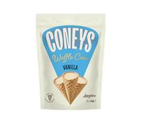 Coneys Waffle Cones - Bite-Sized Chocolate Filled Mini Waffle Cones - Sweet Crunchy Snacks for Snacking, Sharing & Desserts (1 Pack, Vanilla)