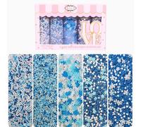 Confect Christmas Sprinkles | Mix Pearl, Blue Pearls & Jimmies Sprinkles | Snowflake Sprinkles | Frozen Sprinkles | White Pearls sprinkles | Christmas Jimmies Sprinkles - 3.5 Oz