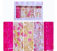 Confect Mix Gold, Pink & Silver Sprinkles | Pearls Dragees & Jimmies | Mix Heart, Start, Baby Rattle & Teddy Sprinkles | Girls Baby Shower Sprinkles - 100 GMS