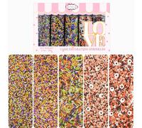Confect Mix Sliver, Orange, Irish Purple, Black & Lime Green Sparkling Sugar, Dragees & Jimmies Sprinkles, Halloween Sprinkles, Witches After Party Sprinkles - 100 GMS