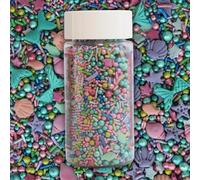 Confect Under The Sea Sprinkle Mix I Mermaid Theme Cake Decorations with Shells and Stars I Colorful Baking Sprinkles I (Underwater Bliss)- Nut-Free, Soy-Free, Dairy-Free, Palm Oil-Free - 4.2 Oz