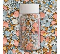 Confect Under The Sea Sprinkle Mix I Mermaid Theme Cake Decorations with Shells and Stars I (Coral Reef Confetti) - Vegan, Gluten-Free, Nut-Free, Soy-Free, Dairy-Free, Palm Oil-Free - 4.2 Oz
