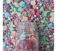 Confect Under The Sea Sprinkle Mix I Mermaid Theme Cake Decorations with Shells and Stars I (Deep Sea Dreams)- Vegan, Gluten-Free, Nut-Free, Soy-Free, Dairy-Free, Palm Oil-Free - 4.2 Oz