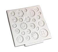 Confectionery Button Mold with Square and Novelty, 23 holes | Assorted Recessed Button Designs, Multiple Pattern Forms, Chocolate and Dessert Decoration Making Projects