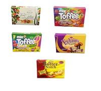 Confectionery Selection Box 1kg Bundle - 5 Full-Size Boxes of Sweets Including Fruit Jellies, Toffee, Eclairs & Butterscotch - Ideal Family Sharing & Party Hamper