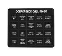 Conference Call Bingo Funny Video Meeting Water Resistant Mouse Pad With Stitched Edge Computer Mouse Mat With Anti-Slip Rubber Base For Office Laptop Gaming Working Retro Metal Tin Sign 8X12 Inches
