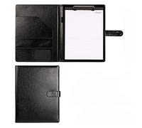 Conference Folder Folder Organiser, A4 Clipboard Folder with Storage Storage, A4 Clipboard Business File Folder Interview Resume(Svart,with Book)